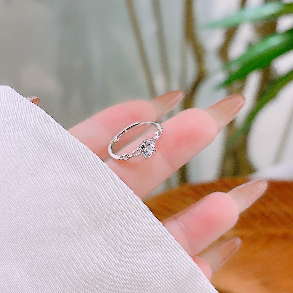 925 Silver Ring Girly Christmas Gold