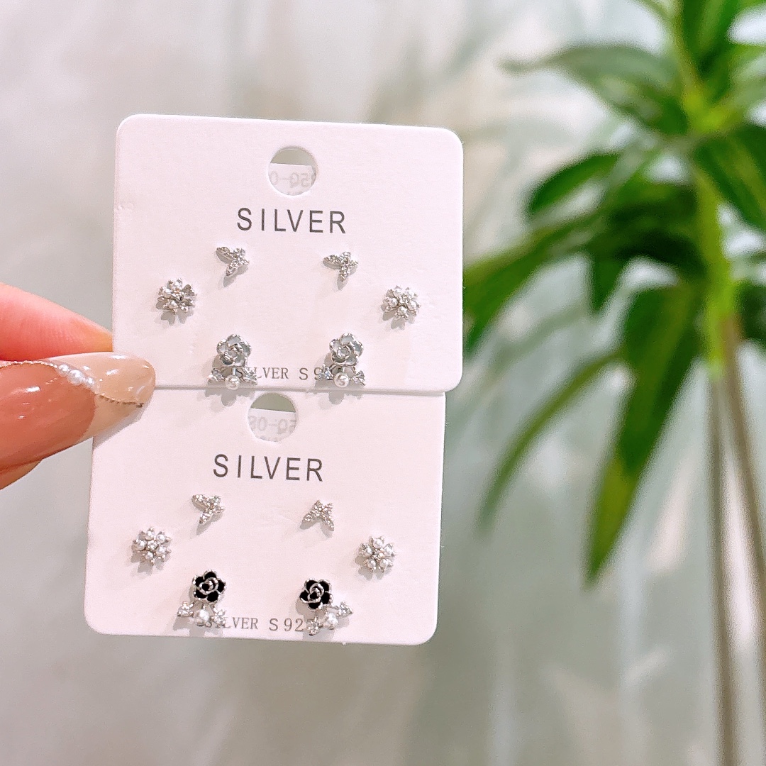 ラグジュアリーS925スターリングシルバーイヤリングシルバー 自分へのご褒美