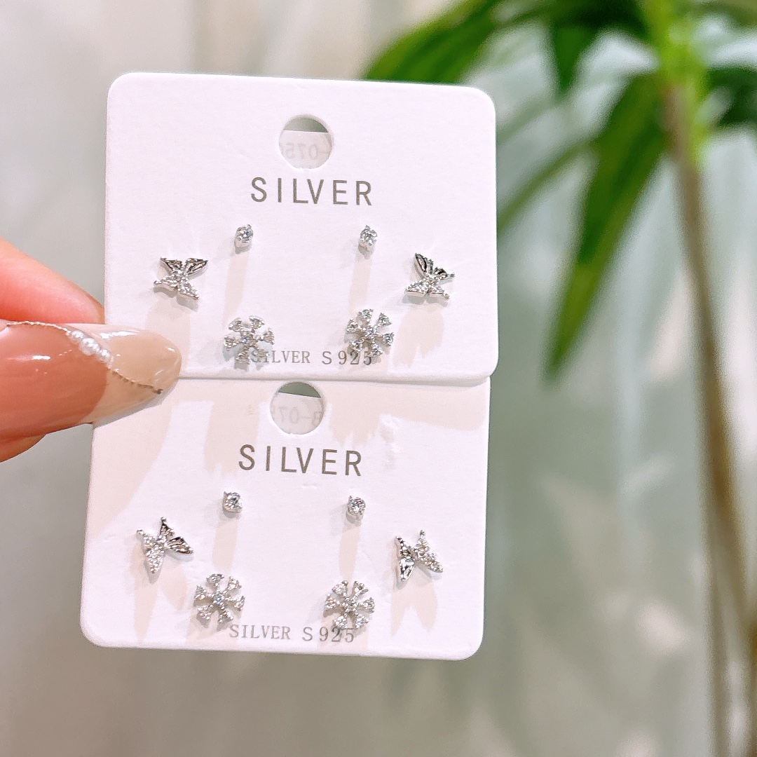 Solid Silver Earrings Forest Banquet Silver