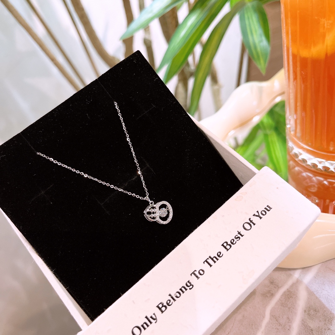 Nickelfreies Silber Moissanit Kette Weich Frühlingsfest Gold