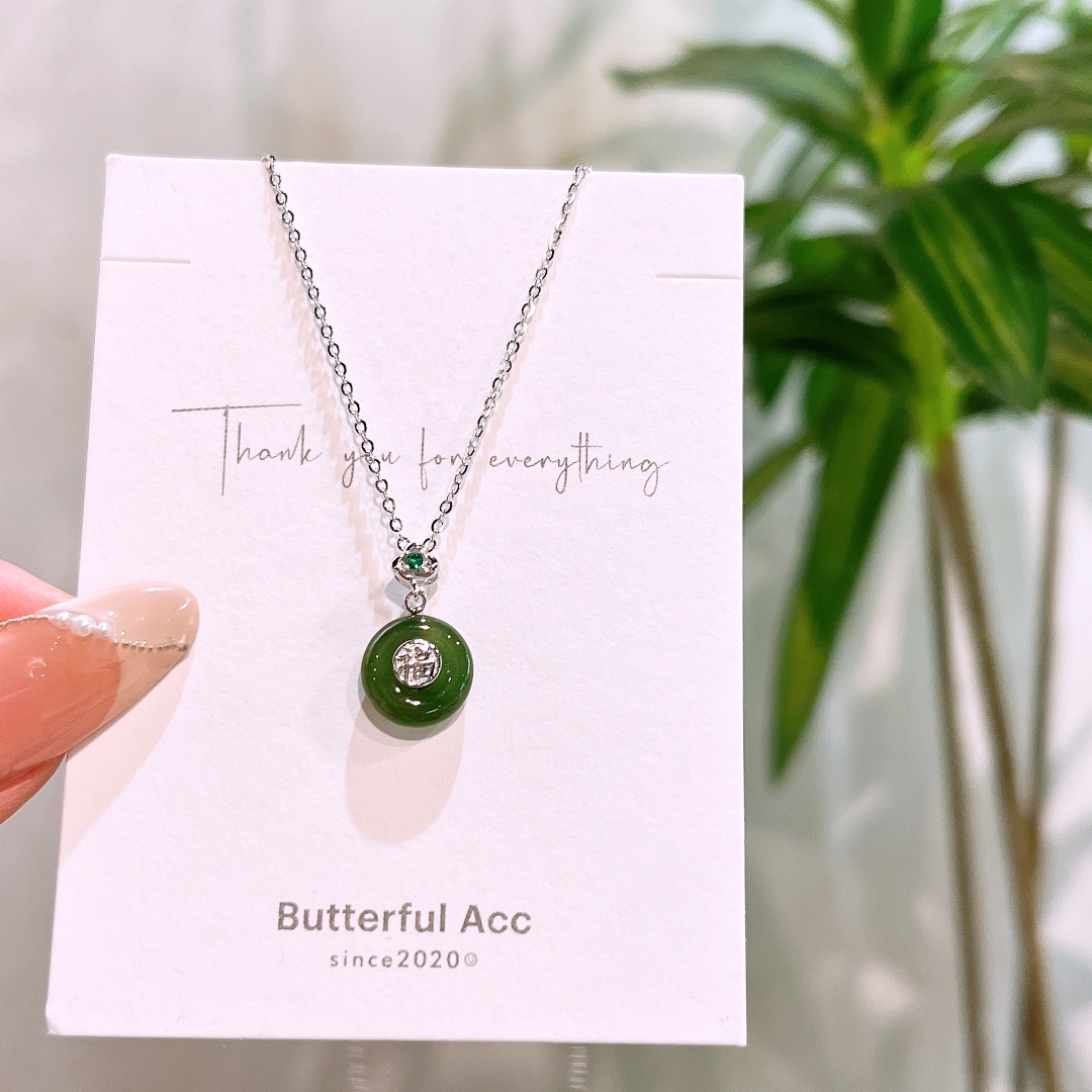 Solid Silver Jasper Necklace Vintage Proposal Silver