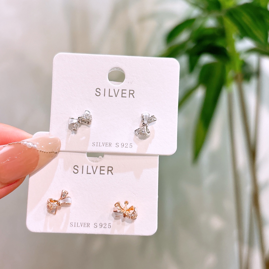 Solid Silver Earrings Girly Proposal Gold