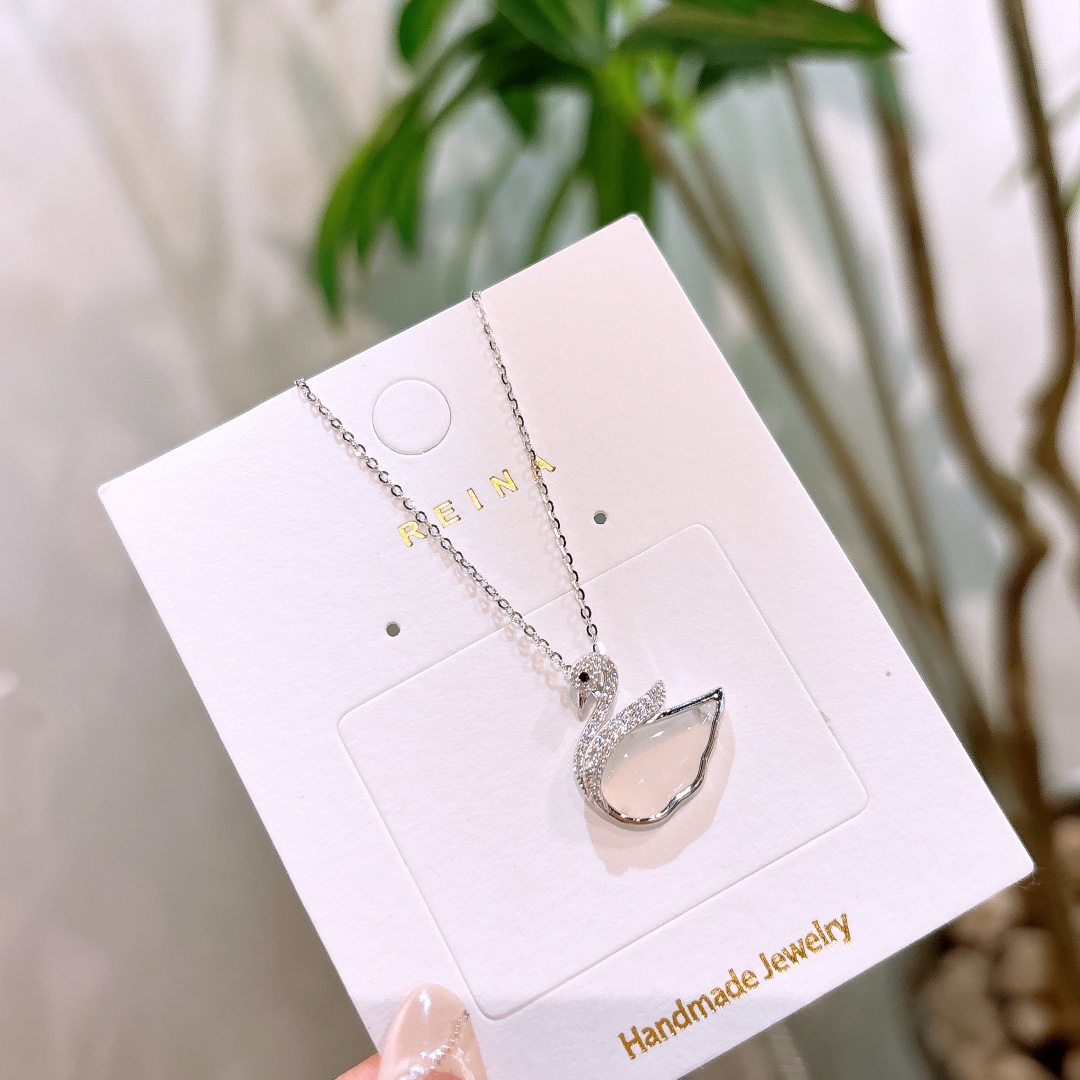 High Polish Silver Necklace Ins Style Confession Silver