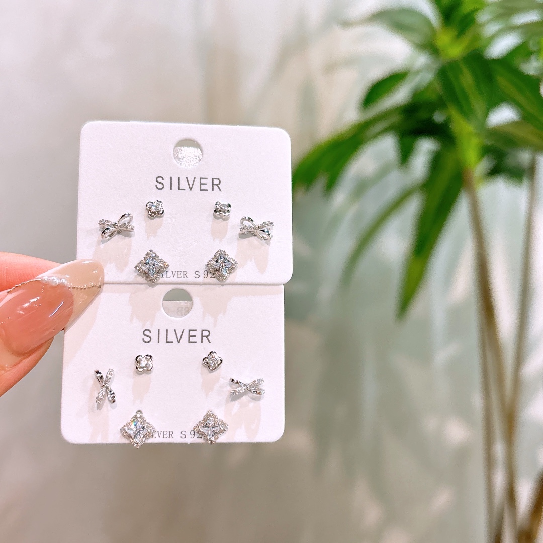 Solid Silver Earrings Playful Bestie Gift Silver