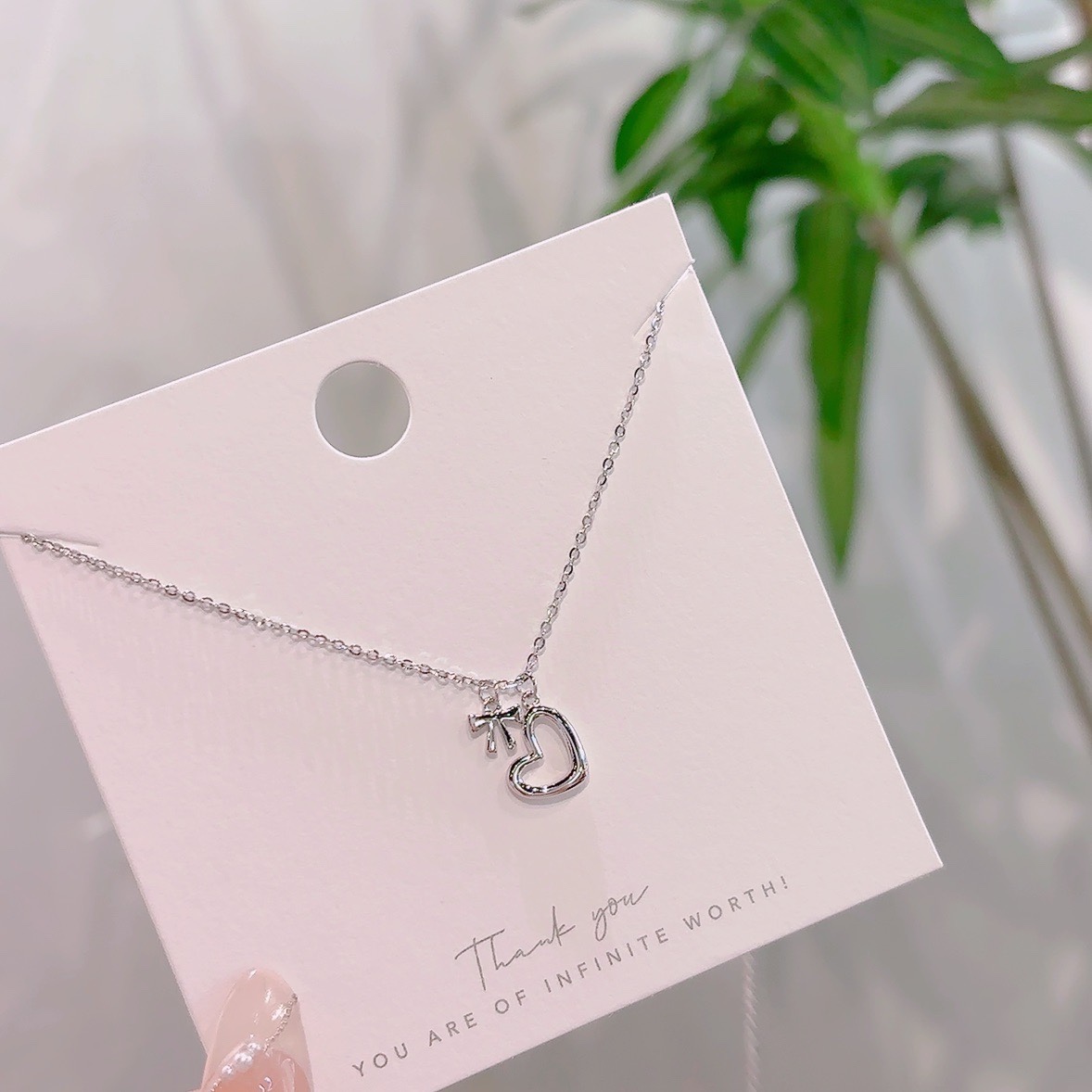 ミニマル純銀ネックレスゴールド ギフト