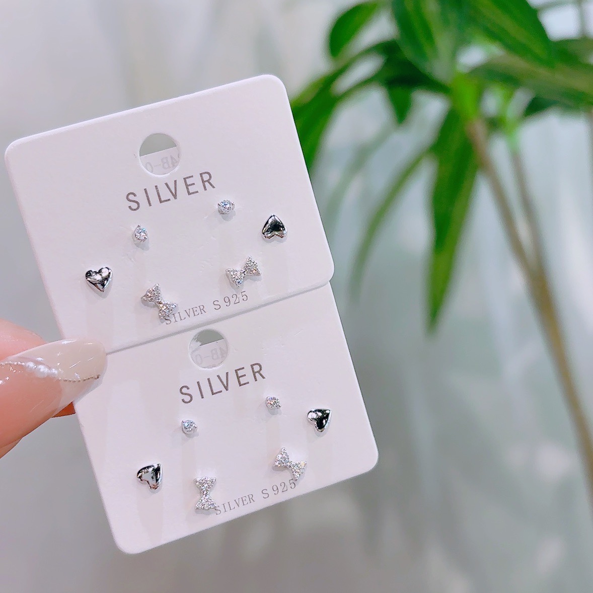 Nickelfreies Silber Ohrringe Minimalistisch Valentinstag Gold