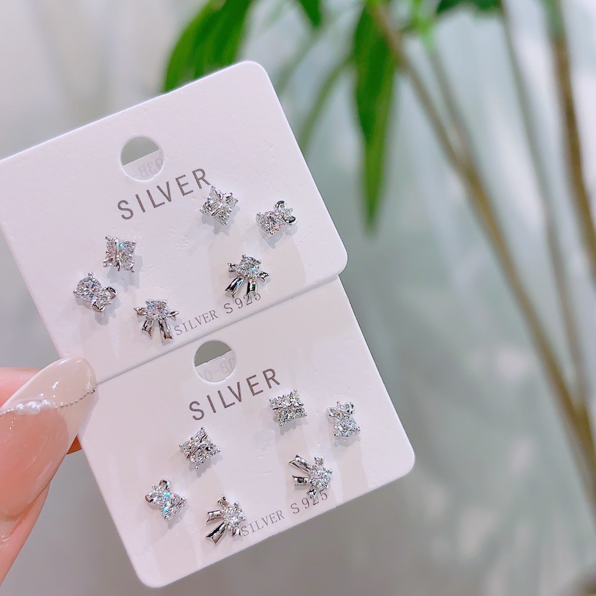 S925 Sterling Silver Earrings Artistic Wedding Silver