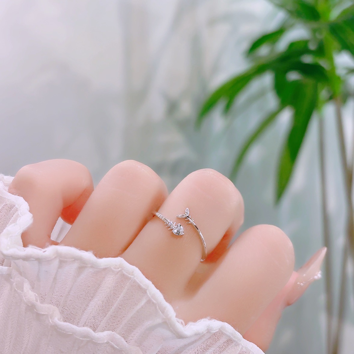 Nickel Free Silver Ring Ultra Minimal Engagement Silver