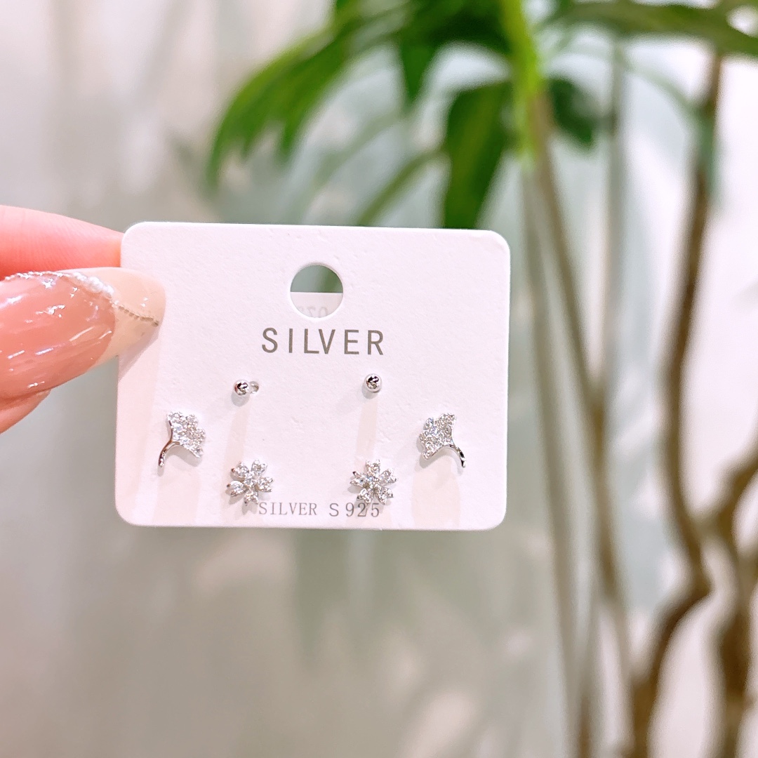 Hypoallergenic Silver Earrings Artistic Office Silver