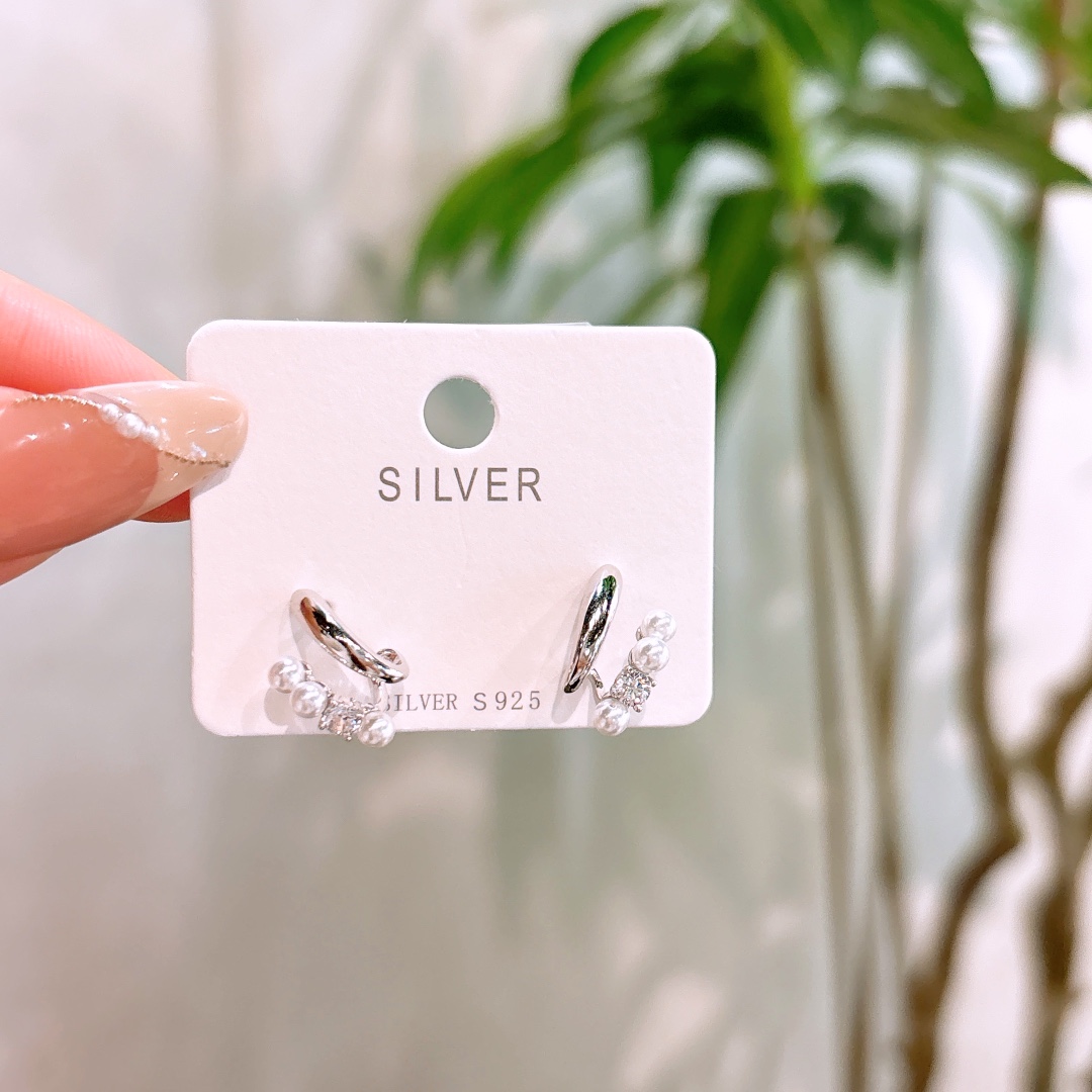 925 Silver Earrings Sweet Graduation Silver