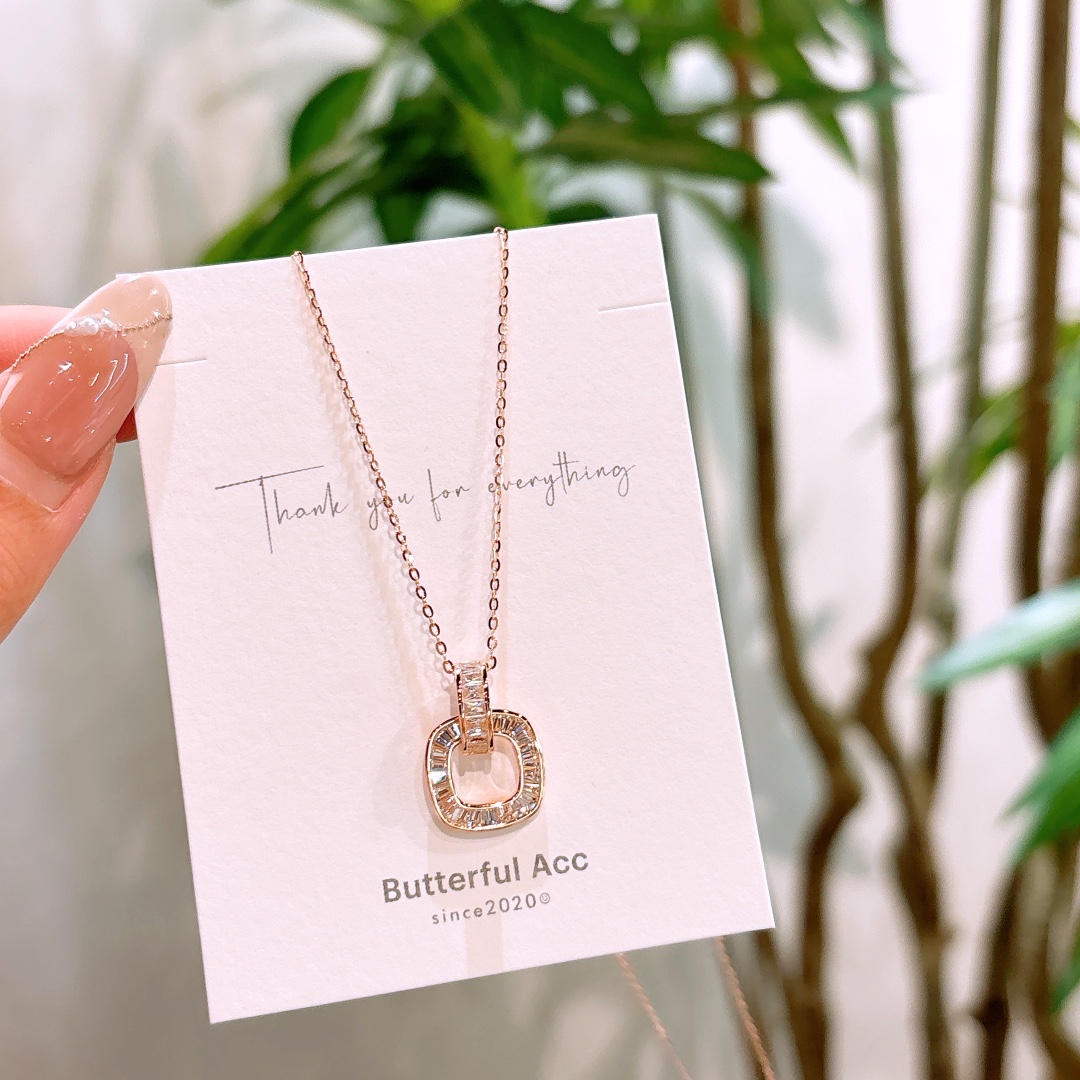 High Polish Silver Necklace Sweet & Cool Proposal Gold