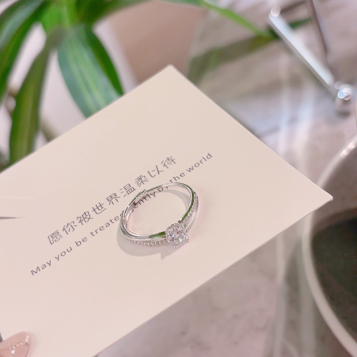 Low Allergy Silver Ring Lively Gift for Her Silver