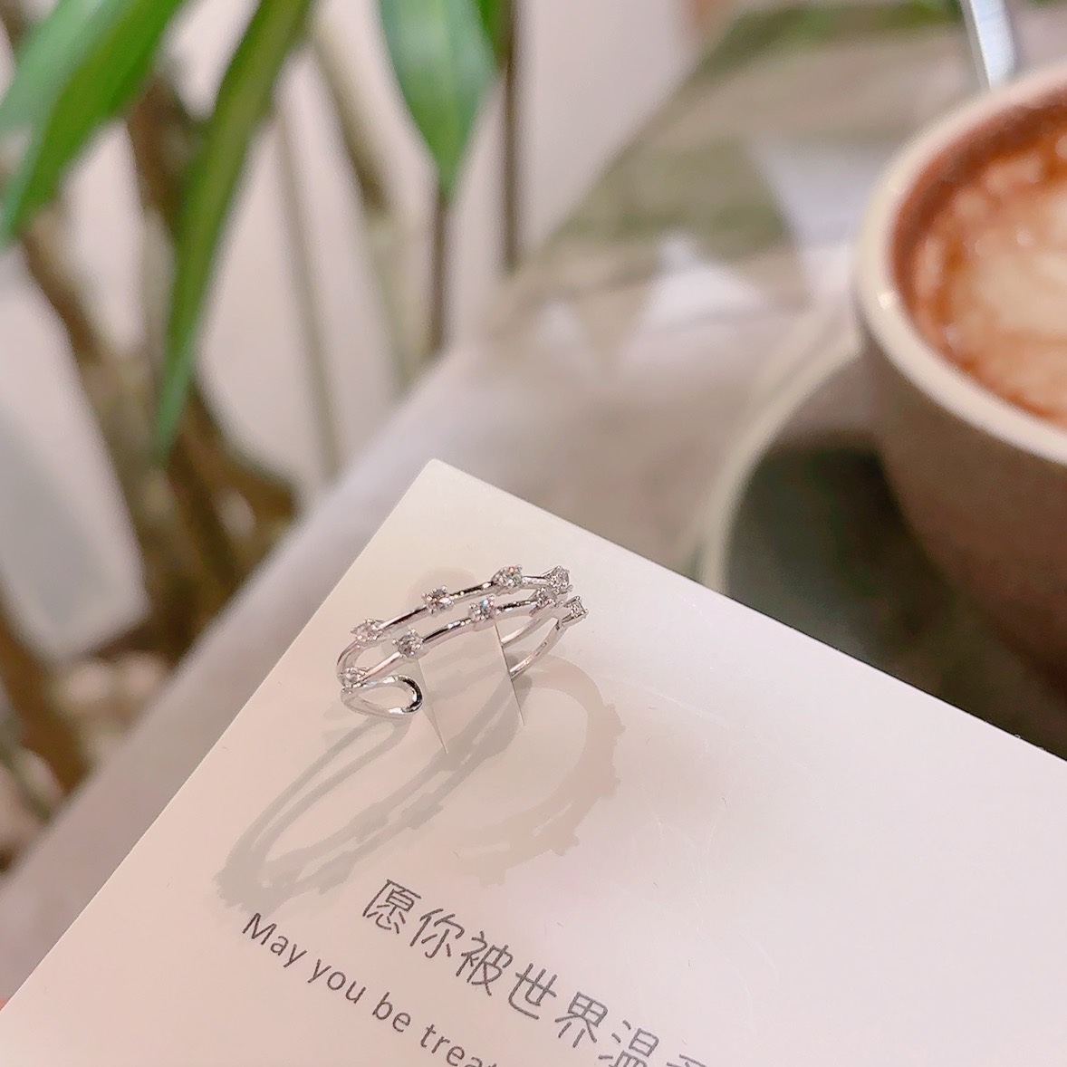 S925 Sterling Silver Ring Intellectual Engagement Silver