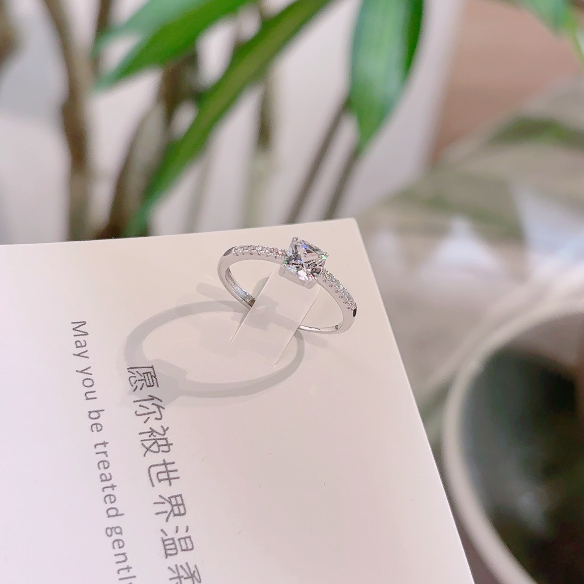 Fine Silver Ring Pure Engagement Gold