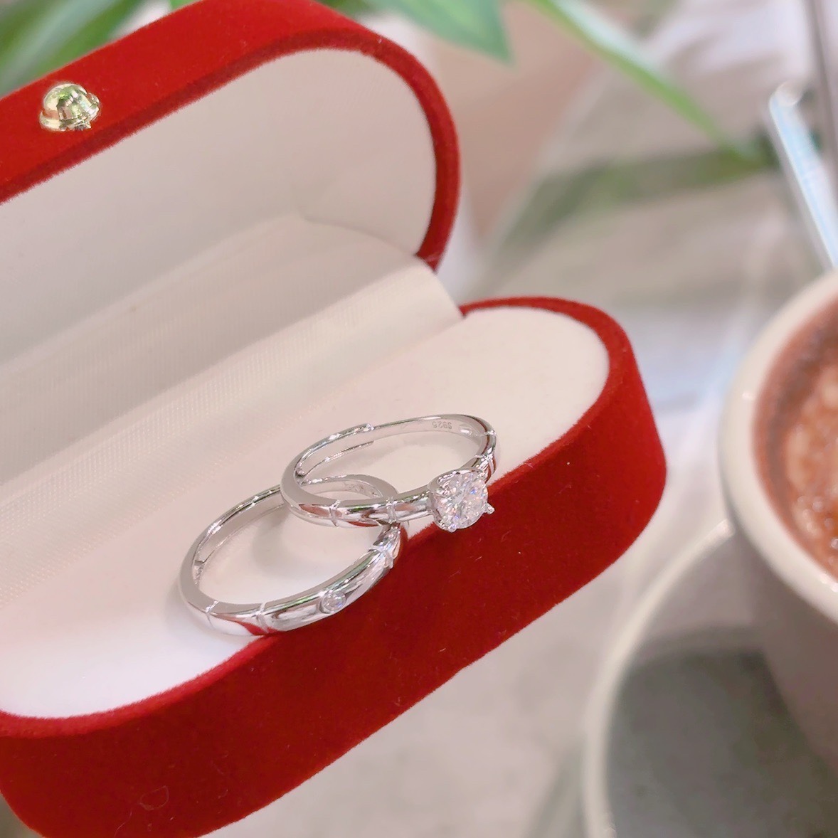 Hypoallergenic Silver Moissanite Ring Elegant Gift for Her Silver