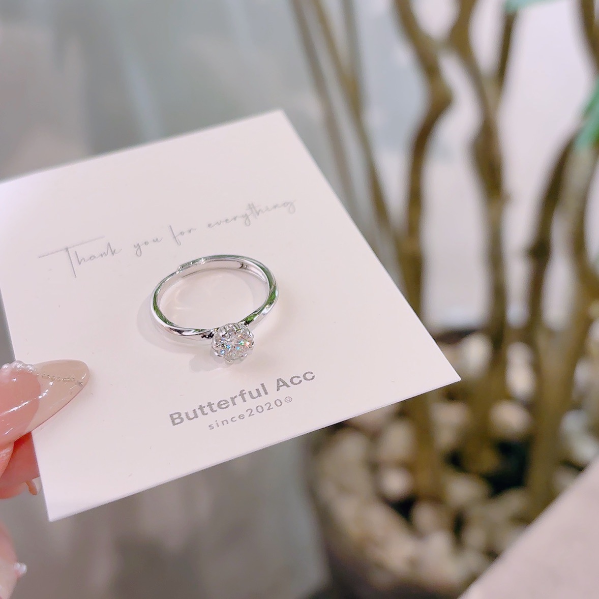 Hypoallergenic Silver Moissanite Ring Unique Annual Party Silver