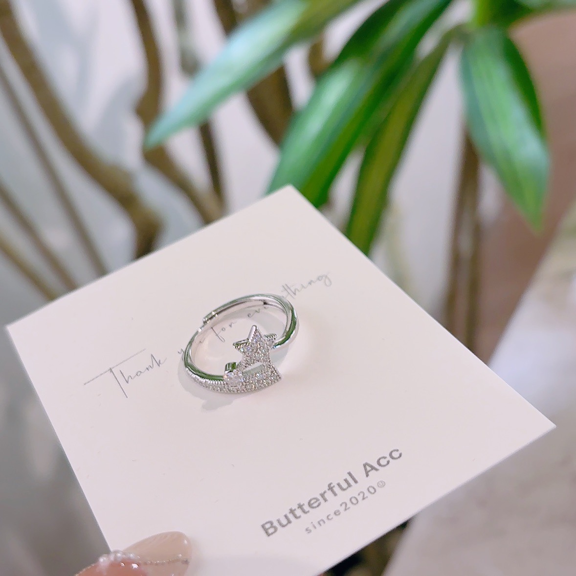 Solid Silver Moissanite Ring Unique Spring Festival Gold