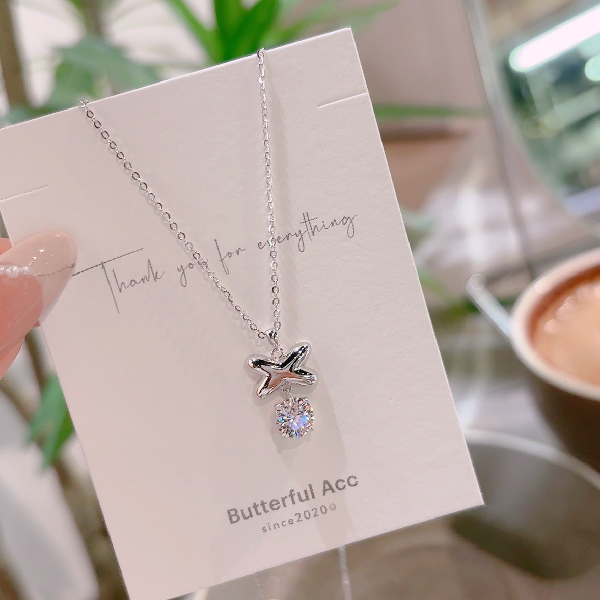 Allergiearmes Silber Moissanit Kette Ultra minimalistisch Geständnis