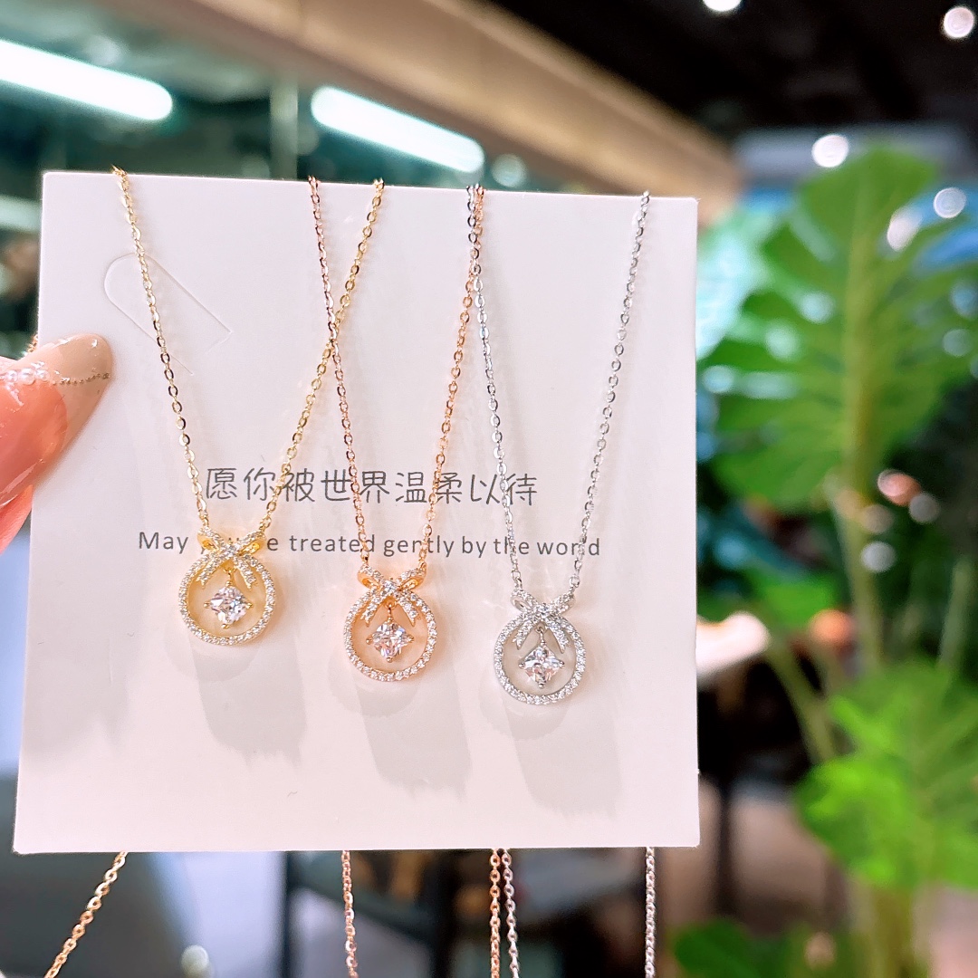 Fine Silver Necklace Ins Style Everyday Wear Silver