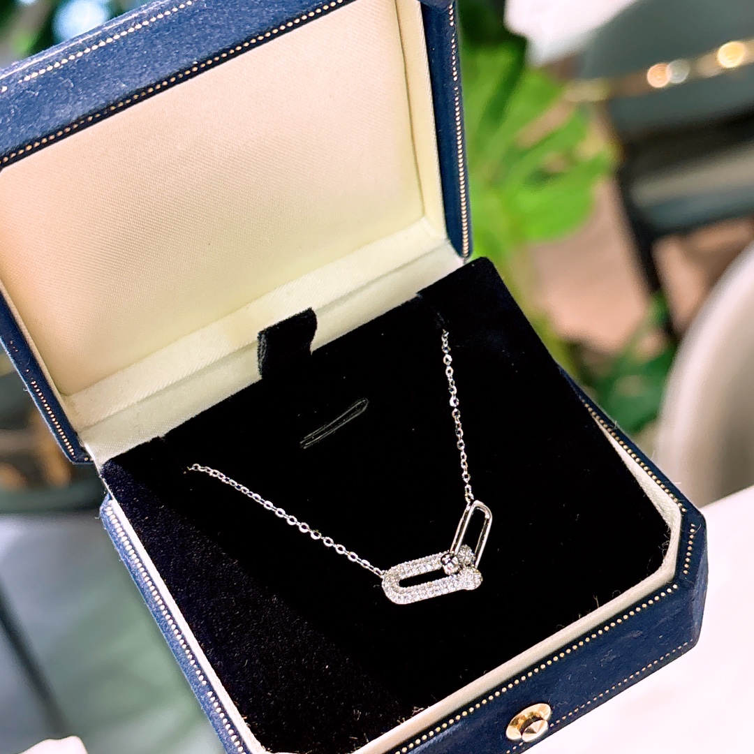 S925 Sterling Silver Necklace Light Luxury Father's Day Silver