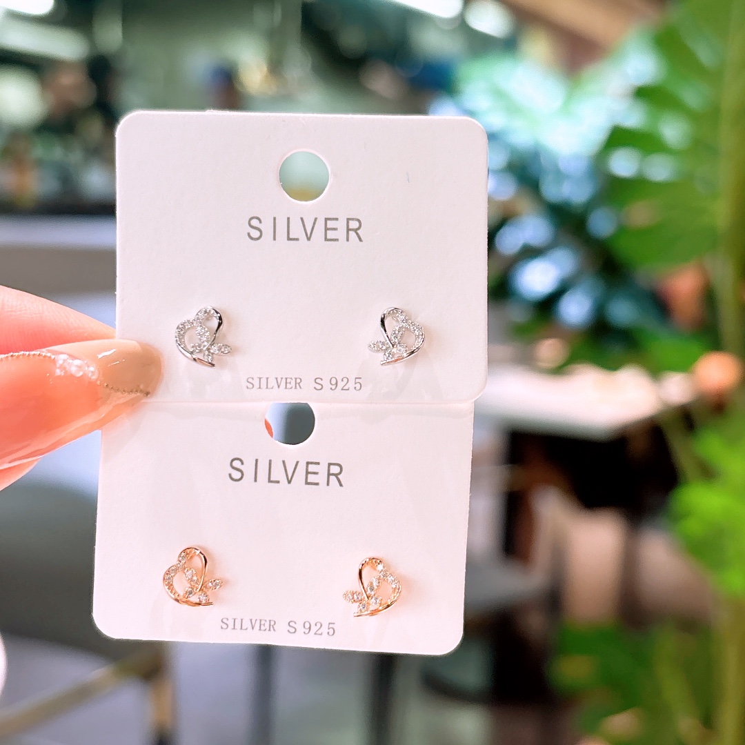 Solid Silver Earrings Lively Mother's Day Gold