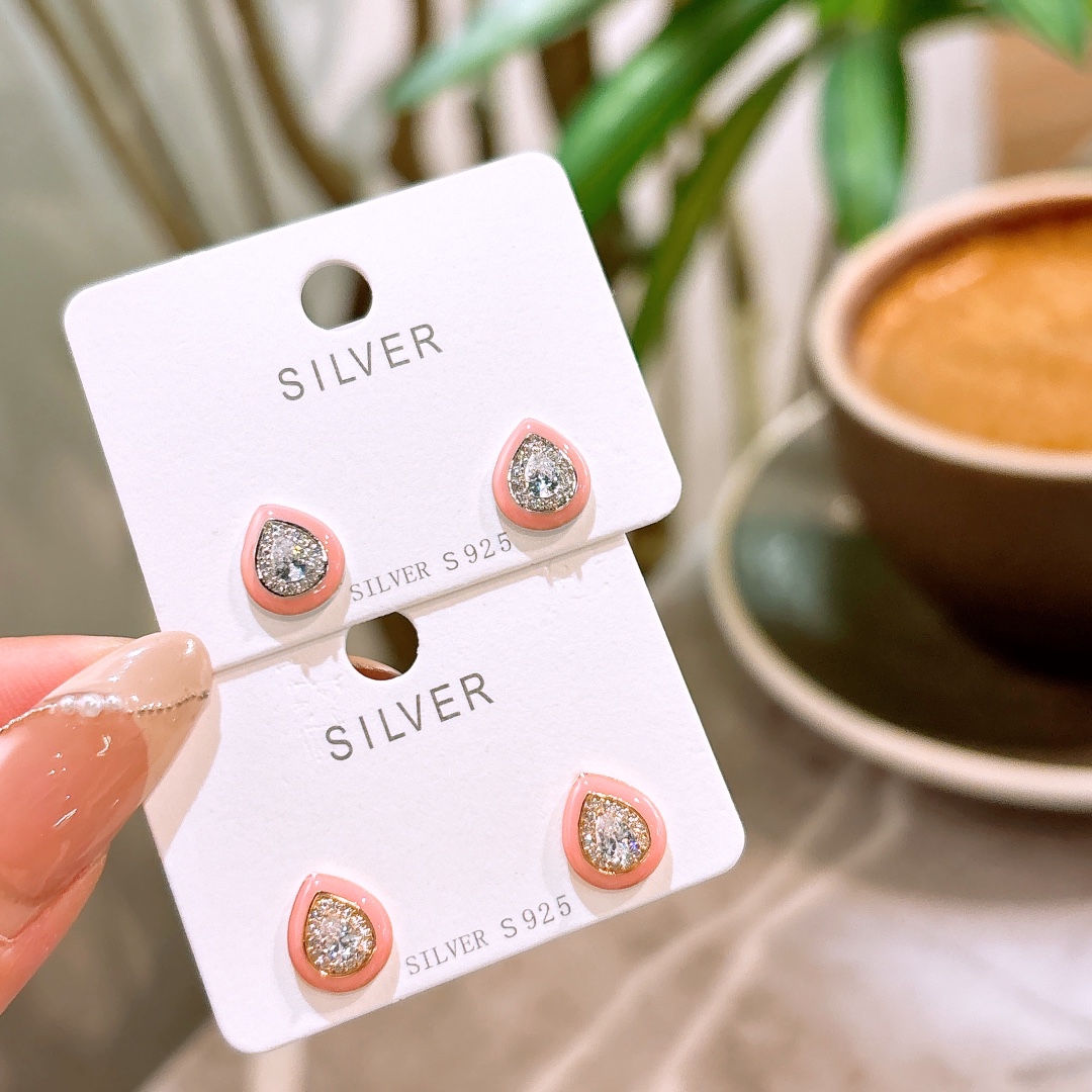 S925 Sterling Silver Earrings Dainty Christmas Gold