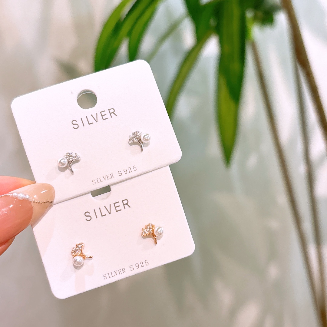 925 Silver Earrings Precision Housewarming Gold