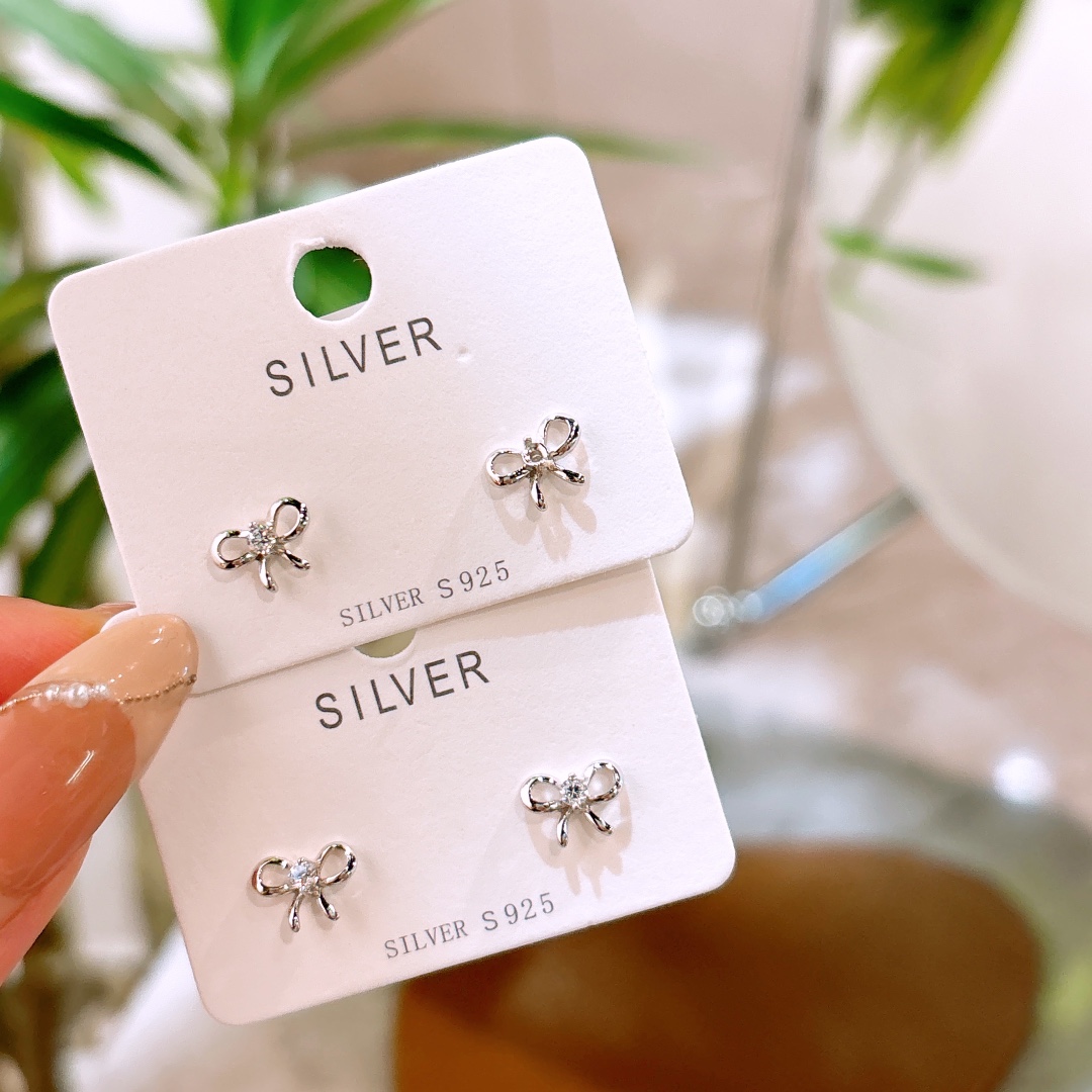 S925 Sterling Silver Earrings Artistic Engagement Silver