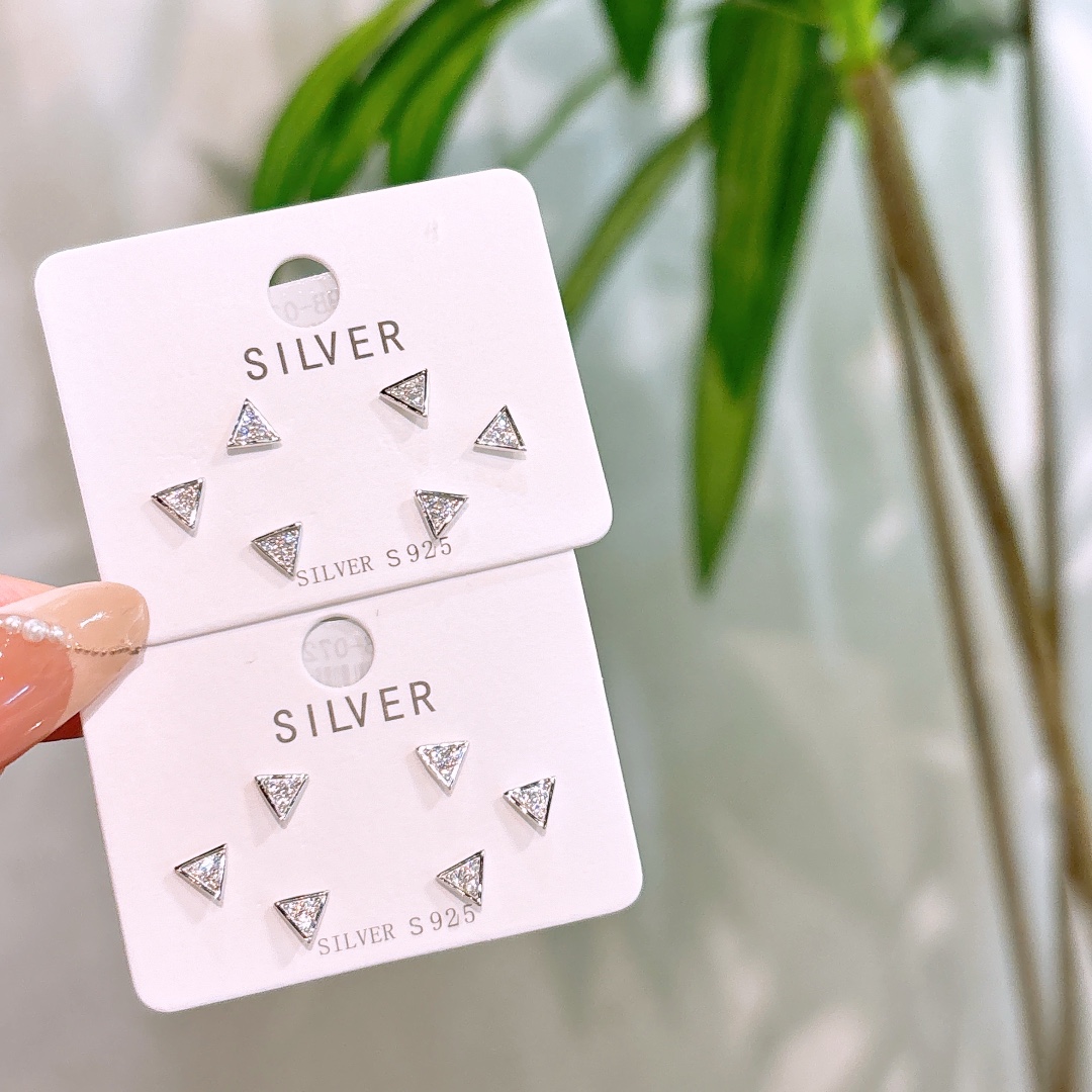 Solid Silver Earrings Pure New Year Gold