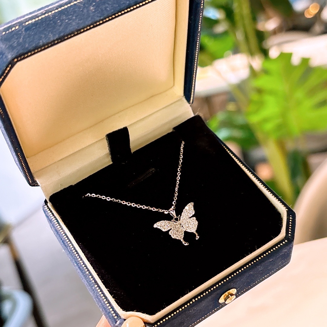 Allergiearmes Silber Moissanit Kette Vintage Alltag Silber