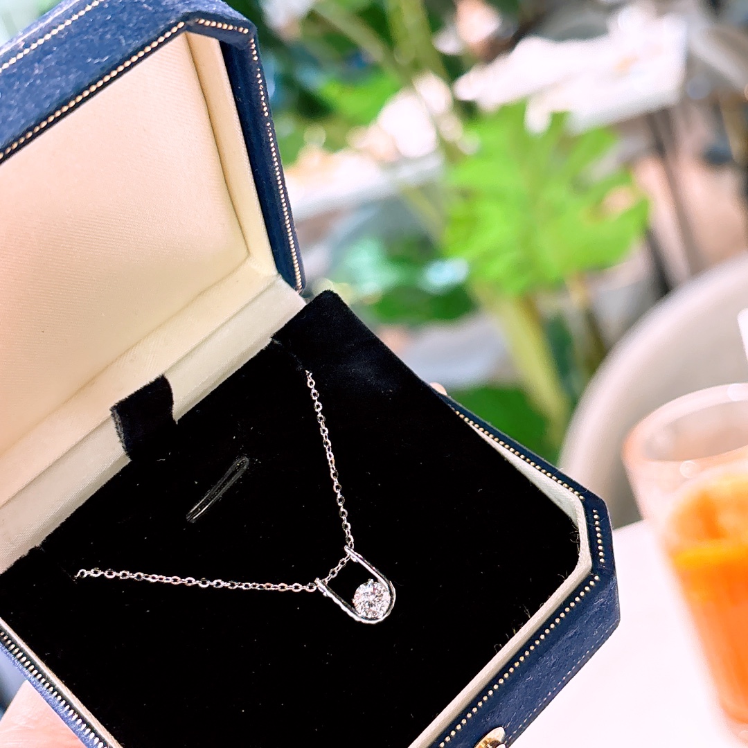 Nickelfreies Silber Moissanit Kette Süß Bankett Gold