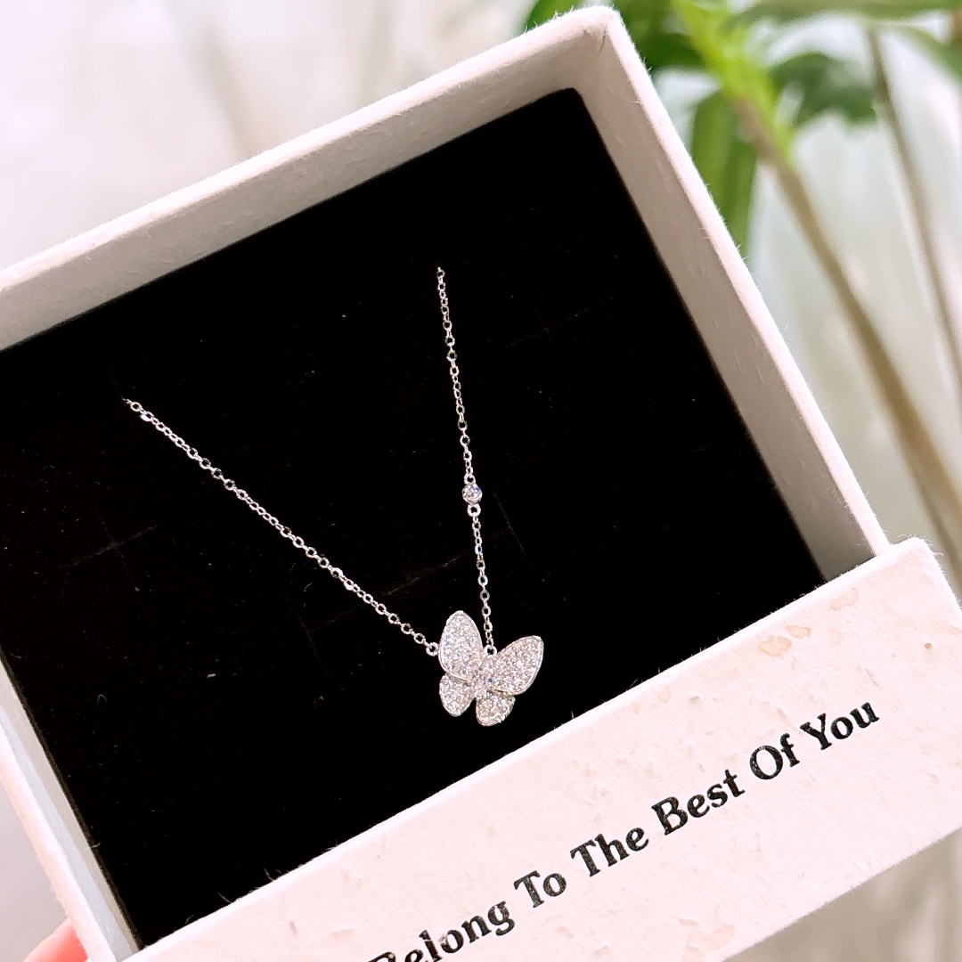 Fine Silver Moissanite Necklace Pure Engagement Gold