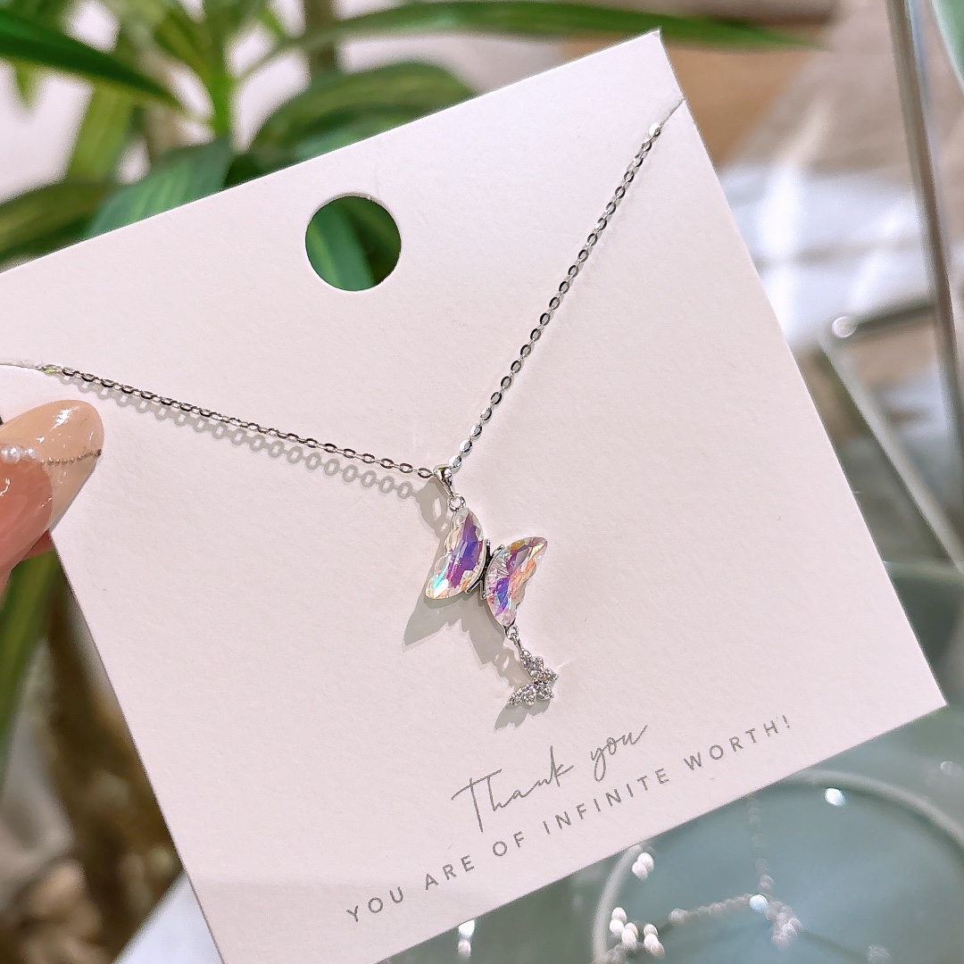 High Polish Silver Necklace Pure Spring Festival Gold