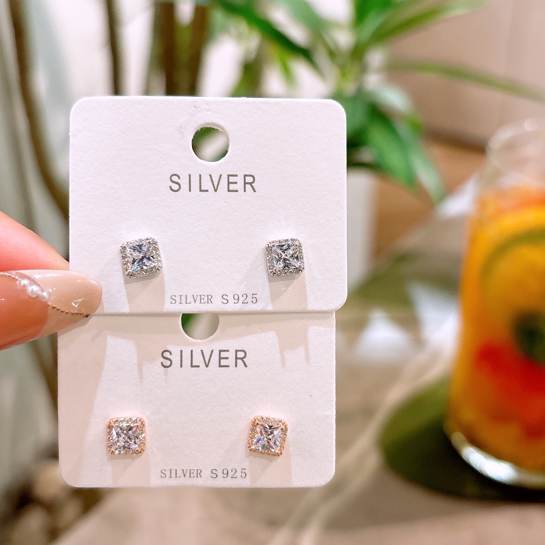 Low Allergy Silver Earrings Artistic Graduation Gold