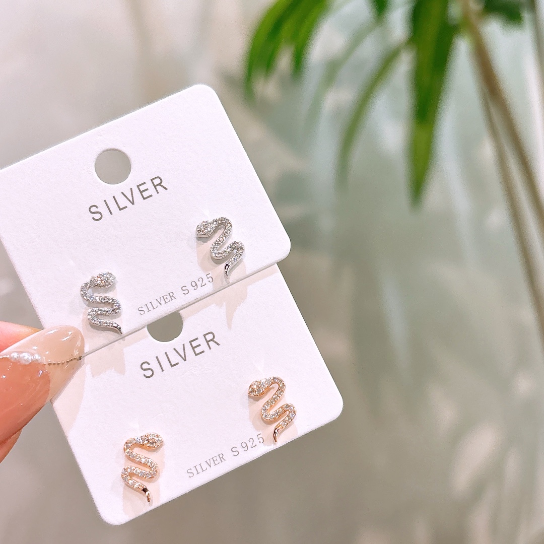 Solid Silver Earrings Soft Party Gold