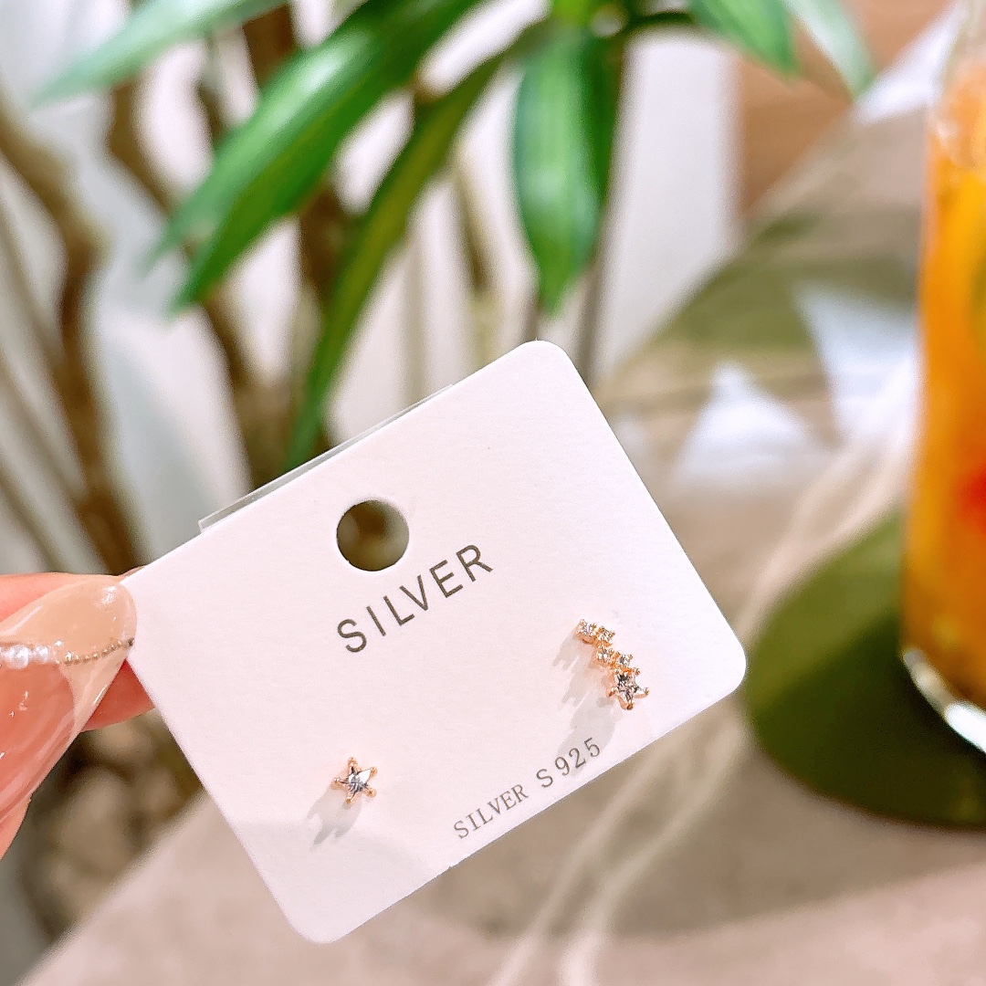 Solid Silver Earrings Precision Annual Party Gold