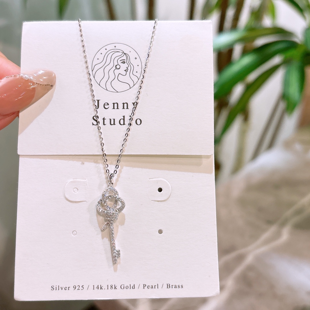 Solid Silver Necklace Light Luxury Father's Day Silver