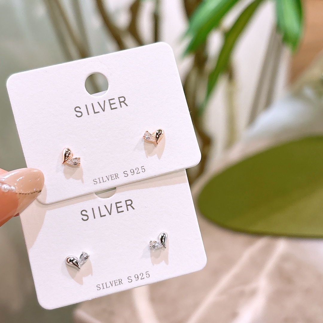 Fine Silver Earrings Light Luxury Graduation Gold