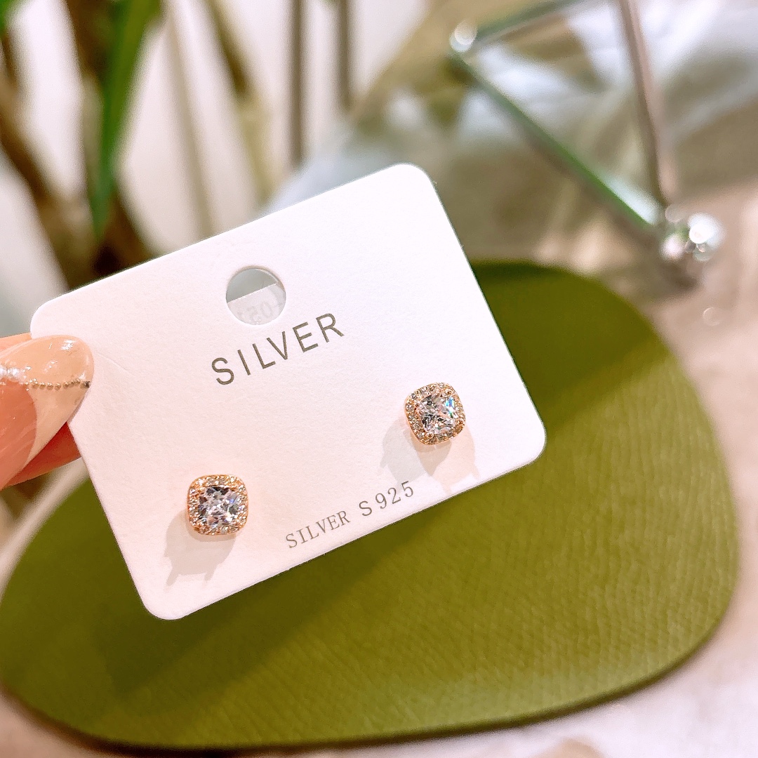 Hypoallergenes Silber Ohrringe Lebendig Hauseinweihung Gold