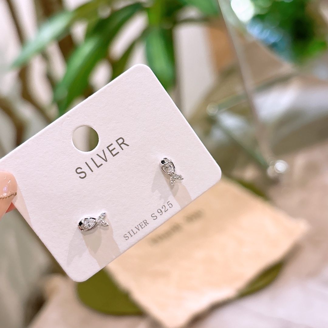 925 Silver Earrings Unique Mother's Birthday Gold