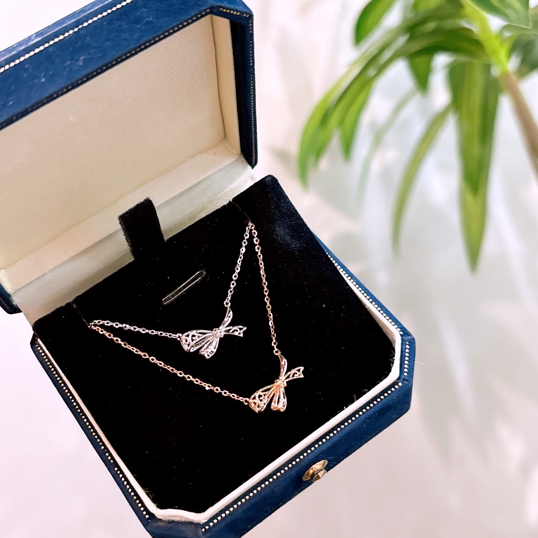 S925 Sterling Silver Necklace Artistic Wedding Registration Gold