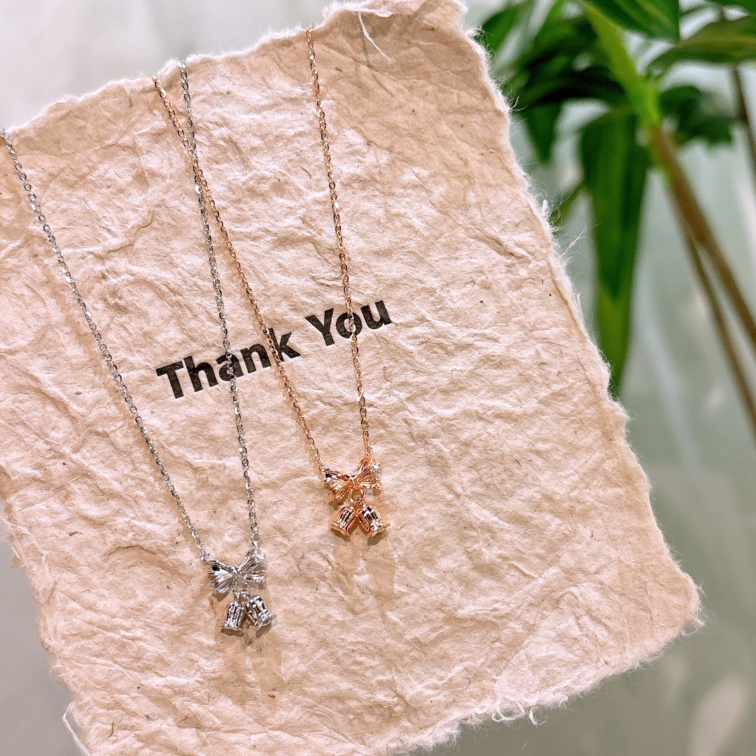 レトロS925スターリングシルバーネックレスゴールド パーティー