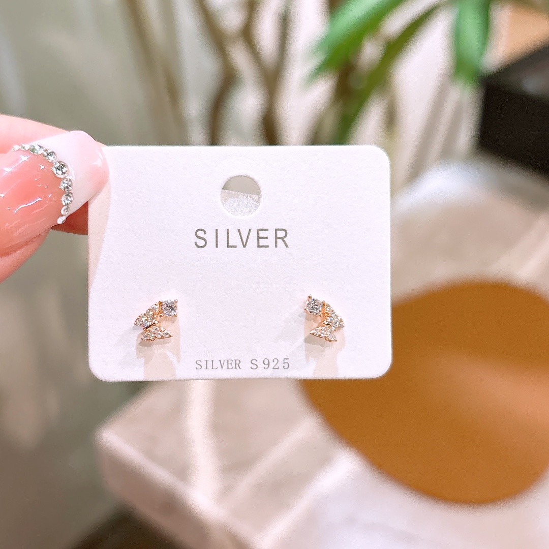 Nickel Free Silver Earrings Forest Christmas Gold