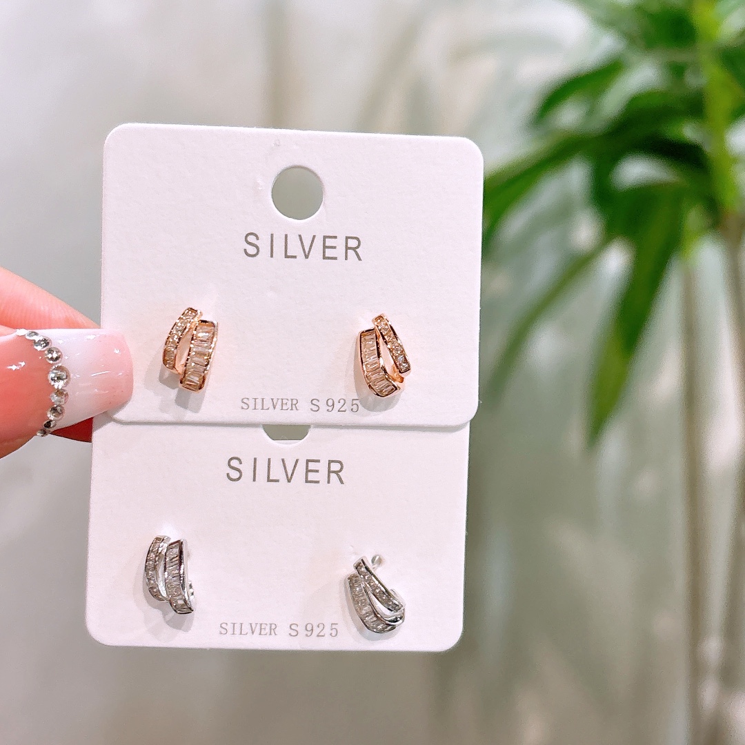 Nickel Free Silver Earrings Chic Birthday Gold