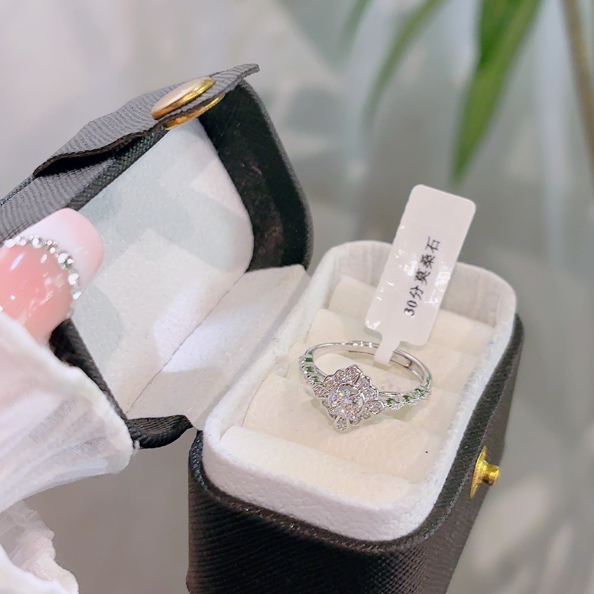 Fine Silver Moissanite Ring Delicate Self-love Silver