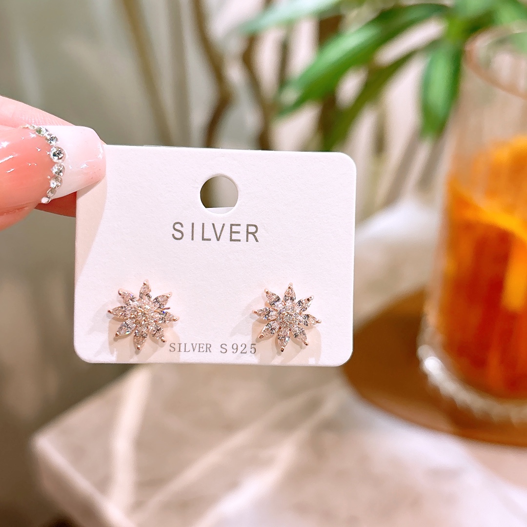 S925 Sterling Silver Earrings Vintage Bestie Gift Gold