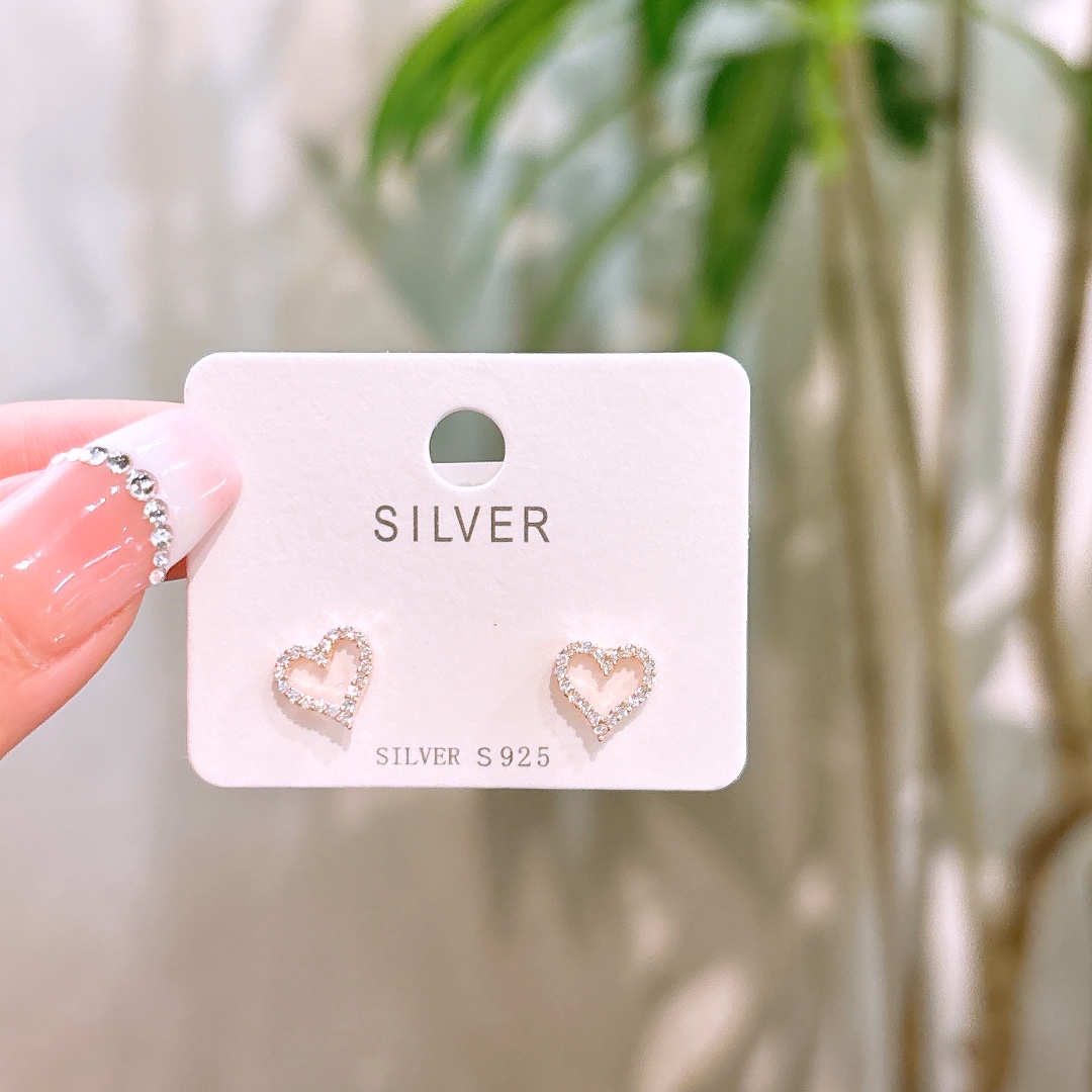 925 Silver Earrings French Christmas Gold