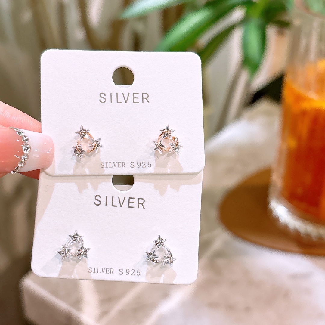 Hypoallergenic Silver Earrings Fashion Graduation Gold