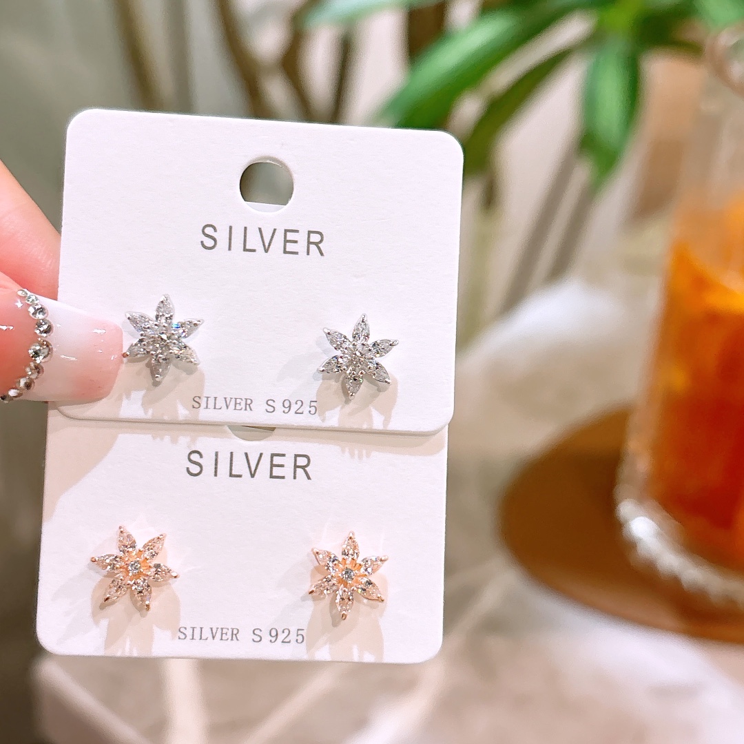 Solid Silver Earrings Sweet & Cool Everyday Wear Silver