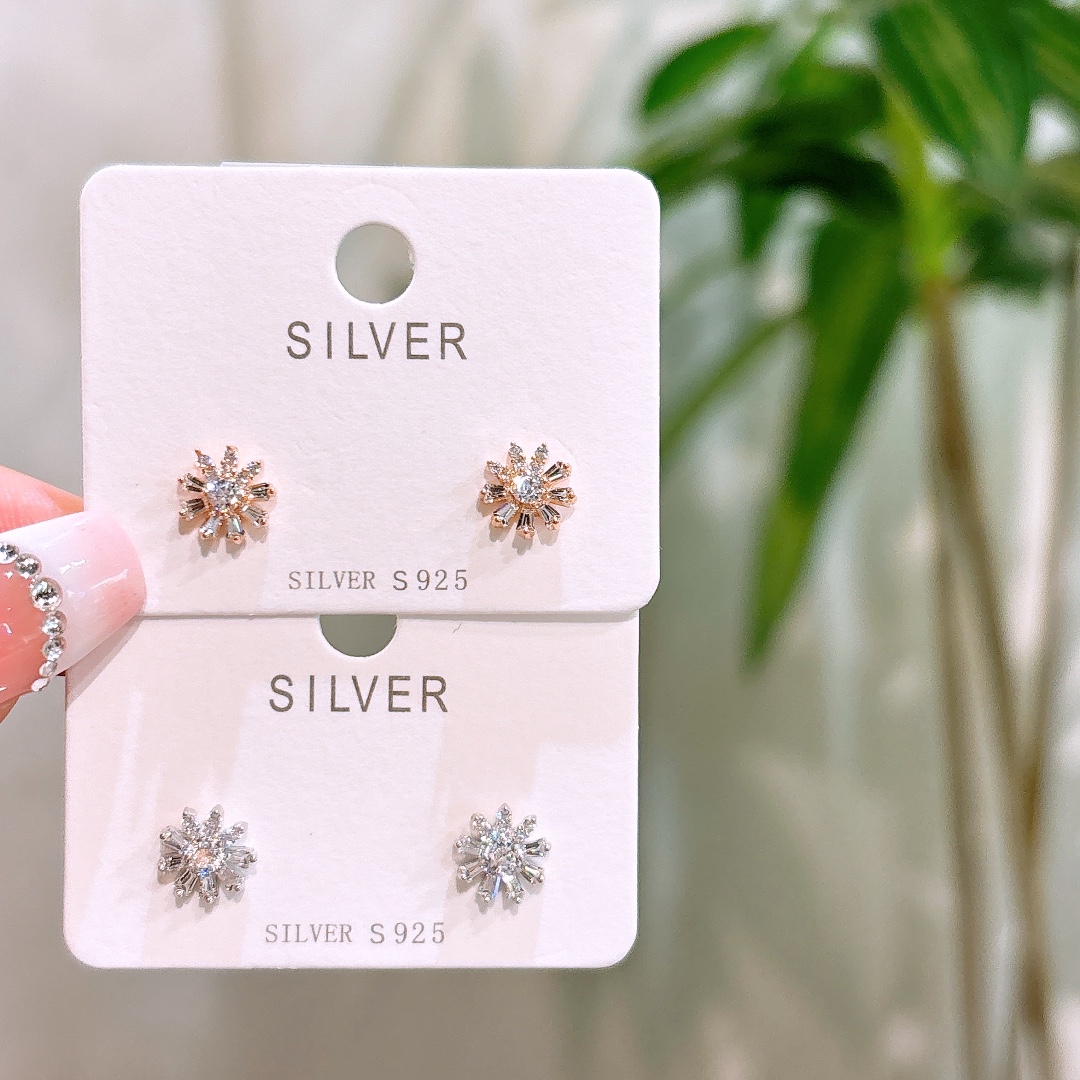 Low Allergy Silver Earrings Cute Spring Festival Gold
